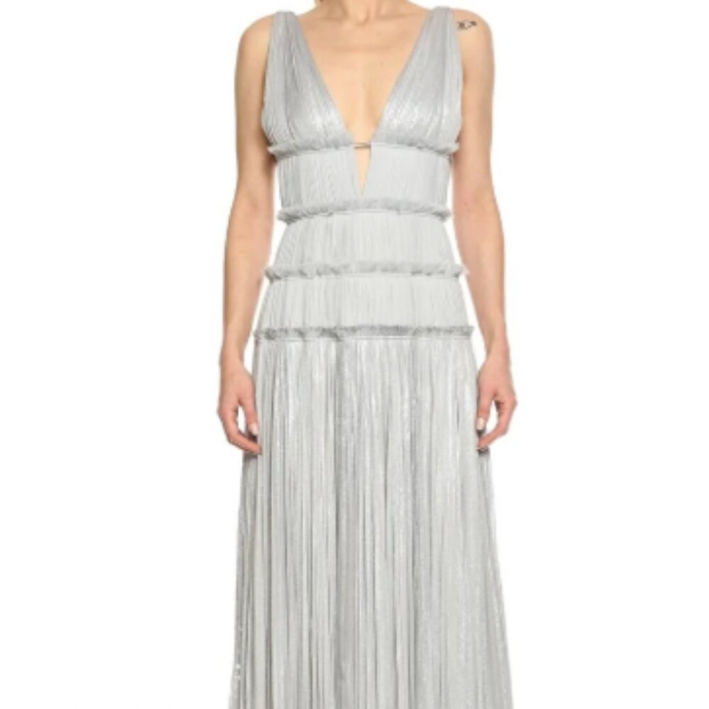 J Mendel Formal Silver Gown Size 8